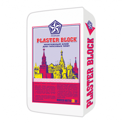 Клей для ПГП  Plaster Blok 20кг Русеан