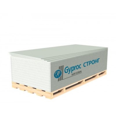 Гипсокартонный лист влагостойкий Gyproc (Гипрок) Аква Стронг 15 мм 2500х1200 мм