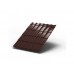Металлочерепица МП ЛАМОНТЕРРА X Пластизол 0,5 мм, RAL 8017 коричневый шоколад