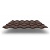 Металлочерепица МП МОНТЕКРИСТО Colorcoat Prisma 0,5 мм, RAL 8017 коричневый шоколад