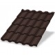 Металлочерепица МП МОНТЕКРИСТО PURETAN 0,5 мм, RAL 8017 коричневый шоколад
