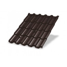 Металлочерепица МП ТРАМОНТАНА VikingMP E 0,5 мм, RAL 8017 коричневый шоколад
