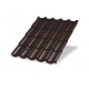 Металлочерепица МП ТРАМОНТАНА PURMAN 0,5 мм, RAL 8017 коричневый шоколад