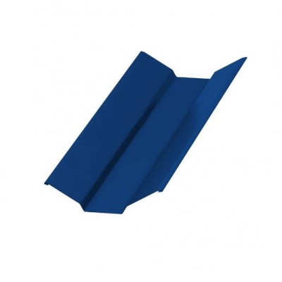 Планка ендовы верхняя Полиэстер 76х76х2000 0,45 мм, RAL 5005 синий насыщенный