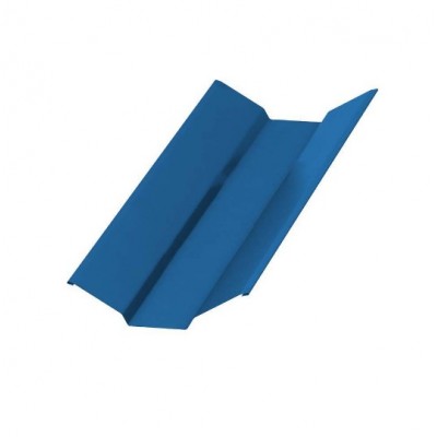 Планка ендовы верхняя Полиэстер 76х76х2000 0,45 мм, RAL 5015 синее небо