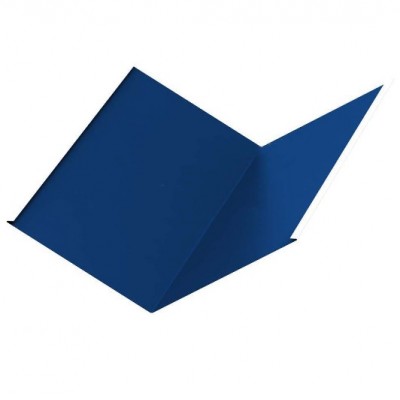 Планка ендовы нижняя Полиэстер 298х298х2000 0,45 мм, RAL 5005 синий насыщенный