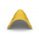 Планка конька круглого Полиэстер R 110 х 2000 0,45 мм, RAL 1018 желтый цинк