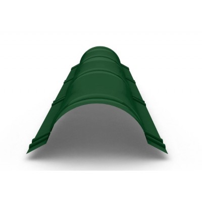 Планка конька круглого Полиэстер R 110 х 2000 0,45 мм, RAL 6029 зеленая мята