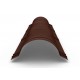 Планка конька круглого PURMAN R 110 х 2000, 0,5 мм, RAL 8017 коричневый шоколад