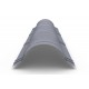 Планка конька круглого Colorcoat Prisma R 110 х 2000, 0,5 мм, RAL 9006 белый алюминий
