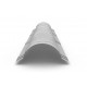 Планка конька круглого Colorcoat Prisma R 110 х 2000, 0,5 мм, RAL 9010 чистый белый