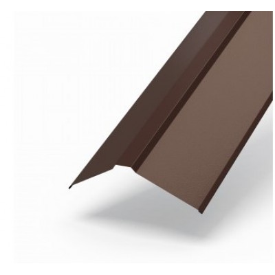 Планка конька плоского NormanMP 150х150х2000, 0,5 мм, RAL 8017 коричневый шоколад