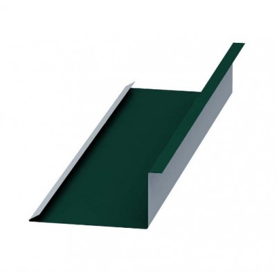 Планка примыкания нижняя Colorcoat Prisma 250х122х2000, 0,5 мм, RAL 6005 зеленый мох
