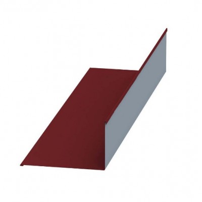 Планка примыкания верхняя Colorcoat Prisma 250х147х2000, 0,5 мм, RAL 3011 коричнево-красный