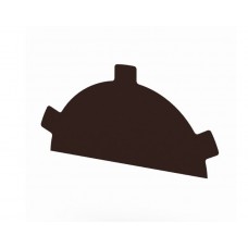 Заглушка конька круглого простая Colorcoat Prisma, 0,5 мм, RAL 8017 коричневый шоколад